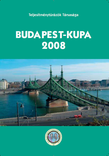 Budapest Kupa 2008 teljesítménytúra mozgalom igazoló füzet címlap