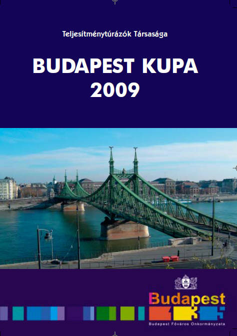 Budapest Kupa 2009 teljesítménytúra mozgalom igazoló füzet címlap