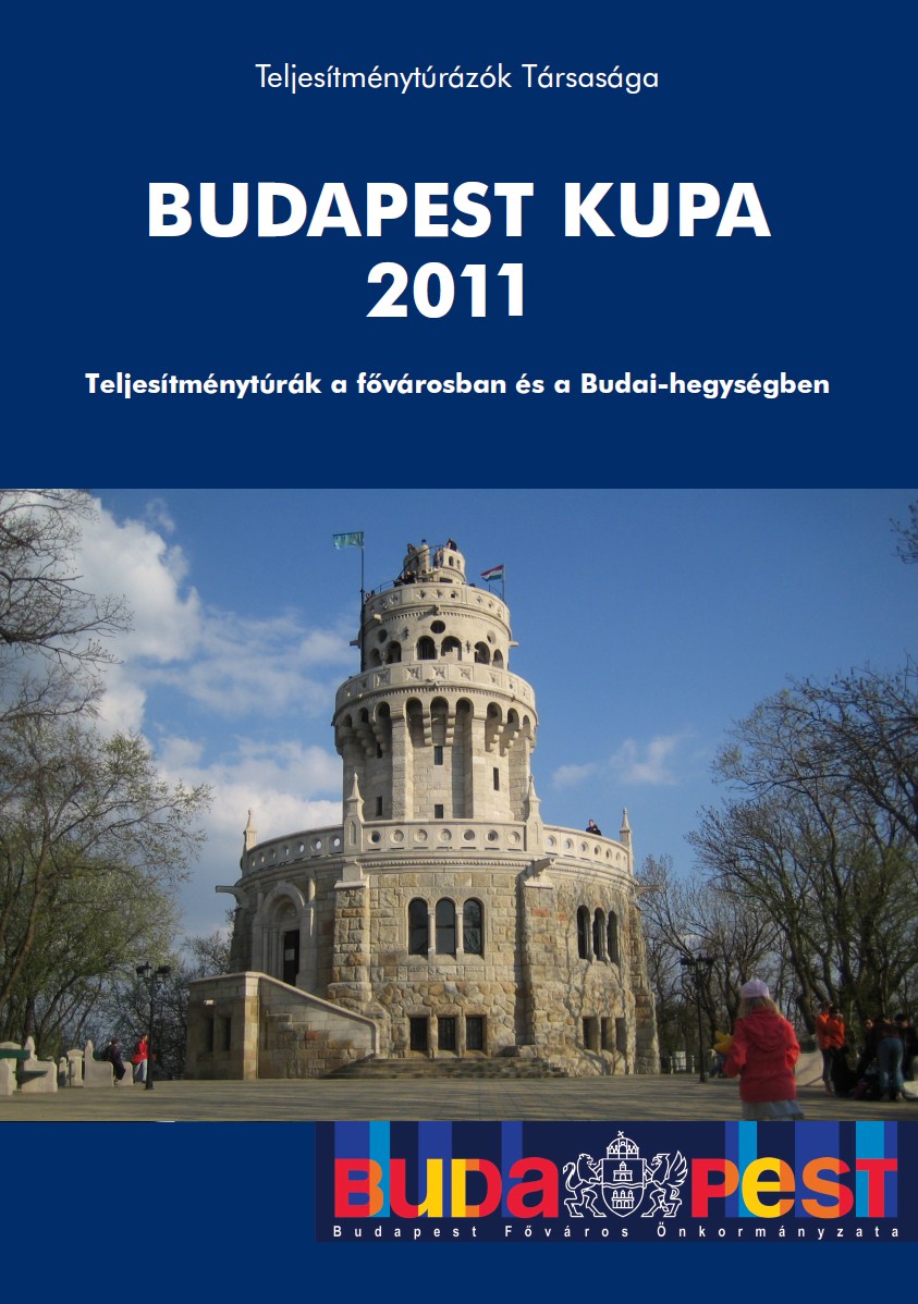 Budapest Kupa 2011 teljesítménytúra mozgalom igazoló füzet címlap