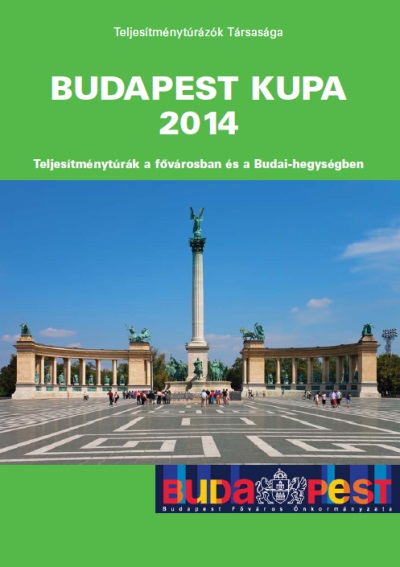 Budapest Kupa 2014 teljesítménytúra mozgalom igazoló füzet címlap