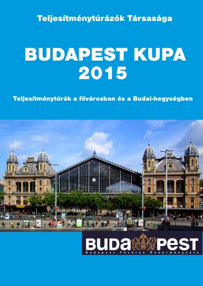 Budapest Kupa 2015 teljesítménytúra mozgalom igazoló füzet címlap