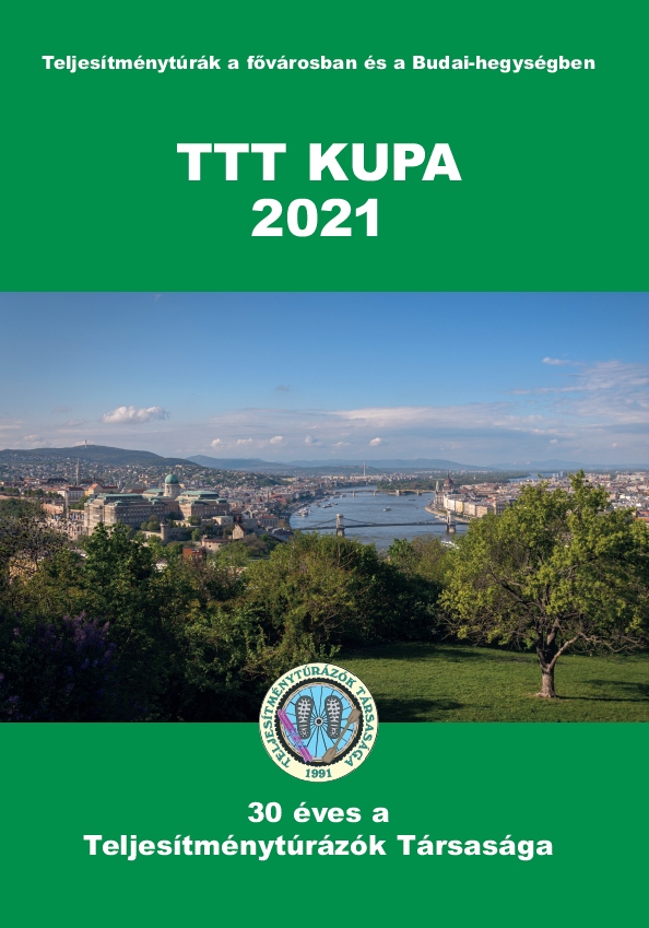TTT Kupa 2021 teljesítménytúra mozgalom igazoló füzet címlap