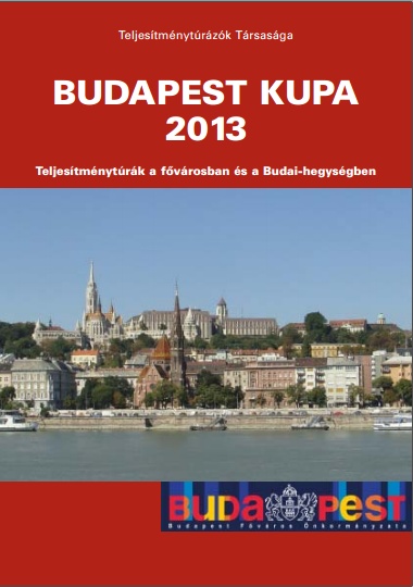 Budapest Kupa 2013 teljesítménytúra mozgalom igazoló füzet címlap