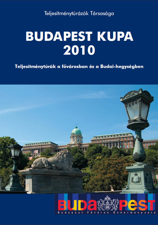 Budapest Kupa 2010 teljesítménytúra mozgalom igazoló füzet címlap