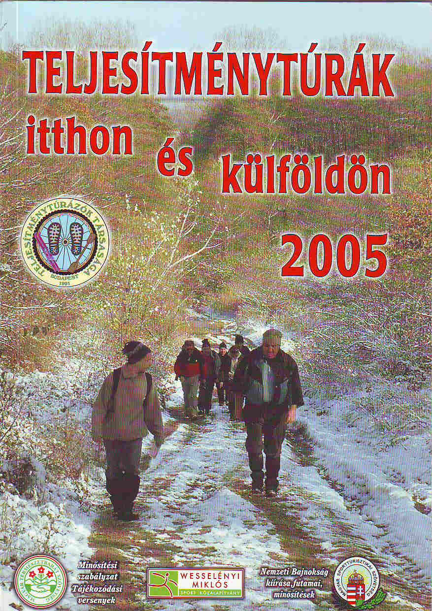 Teljesítménytúra Naptár címlap 2005